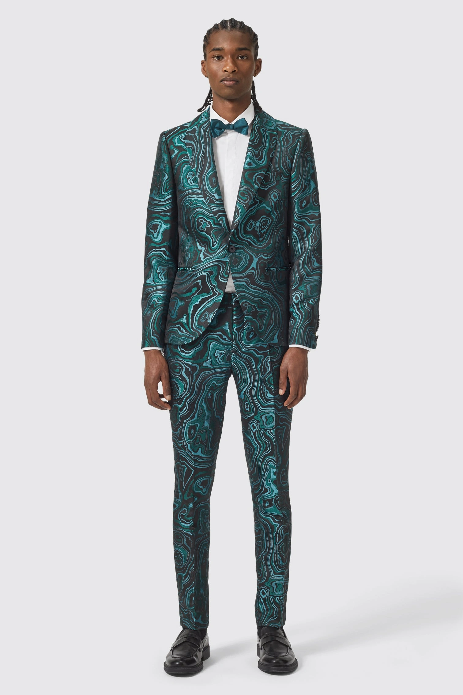 Emerald Jacquard: Adichie's Signature Slim Fit Jacket - Own the Look